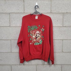 1995 Tasmanian Devil Crewneck Christmas Size XL